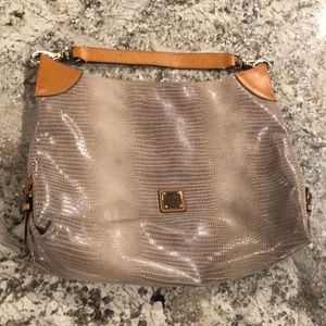 Brown Dooney & Bourke Snakeskin-Patterned Purse
